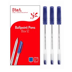 Stat Ballpoint Pen Stick 1.0mm Blue Pack of 12_2